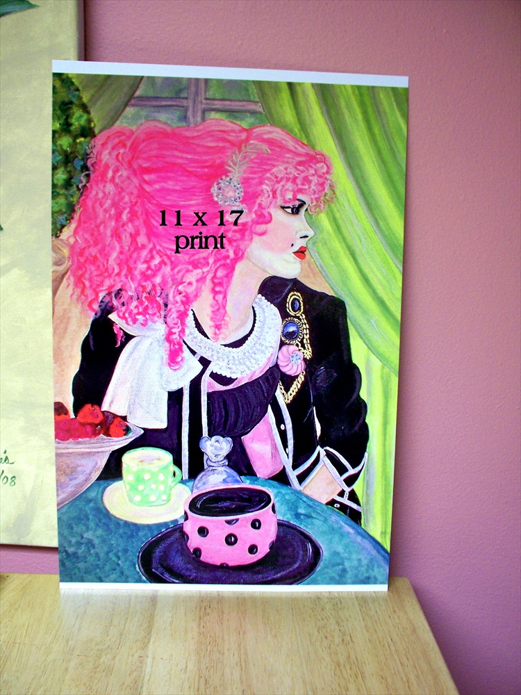 Pink Hair 11 X 17 Print