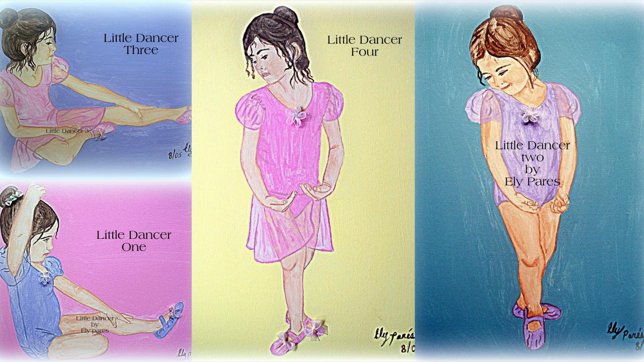 Set Of 4 8 X 10 Prints Of Little Dancers
